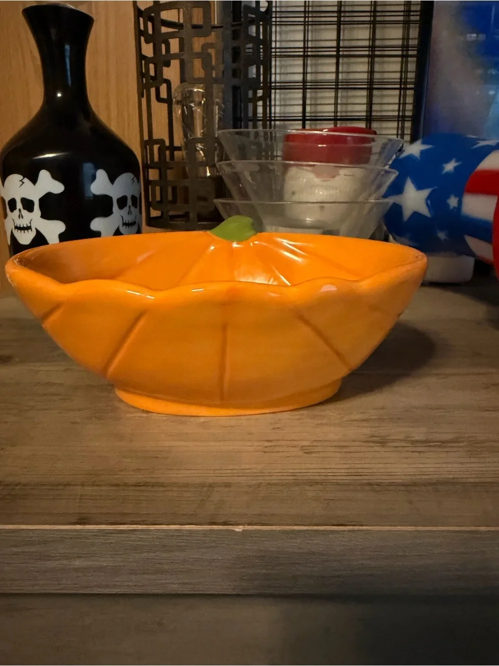 Halloween Ceramic Pumpkin Candy Bowl - Orange
